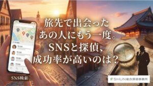 旅先で出会ったあの人にもう一度。SNSと探偵、成功率が高いのは？