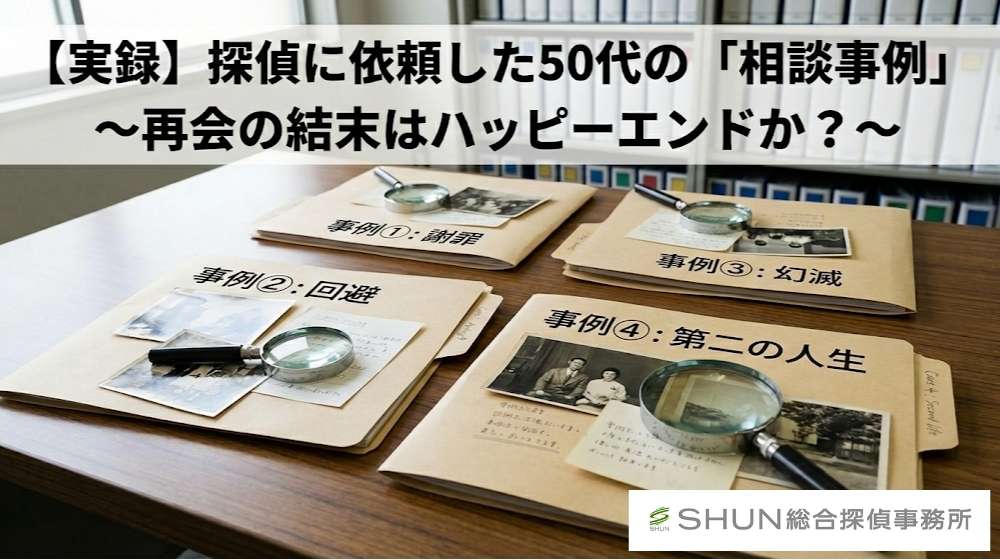 6.【実録】探偵に依頼した50代の「相談事例」~再会の結末はハッピーエンドか?~