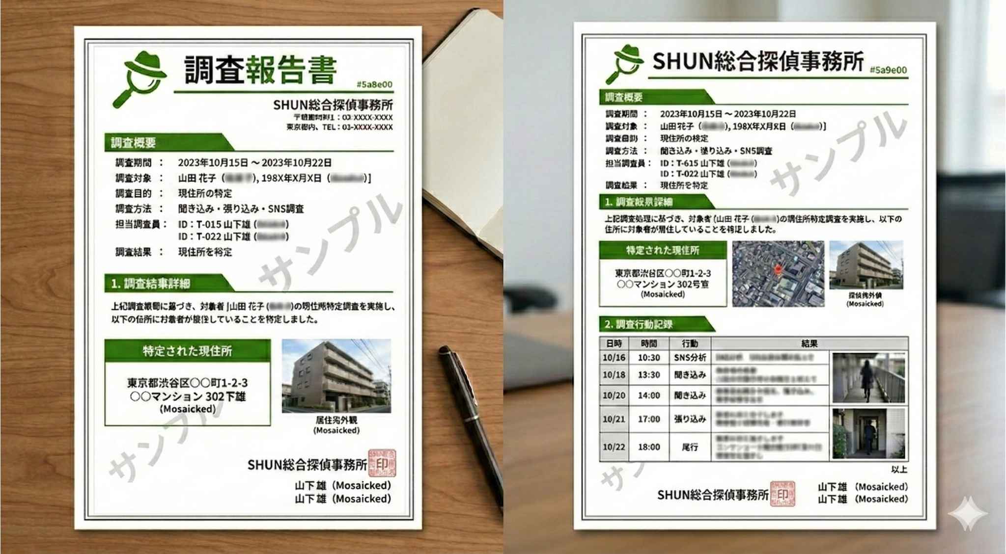 調査報告書サンプル