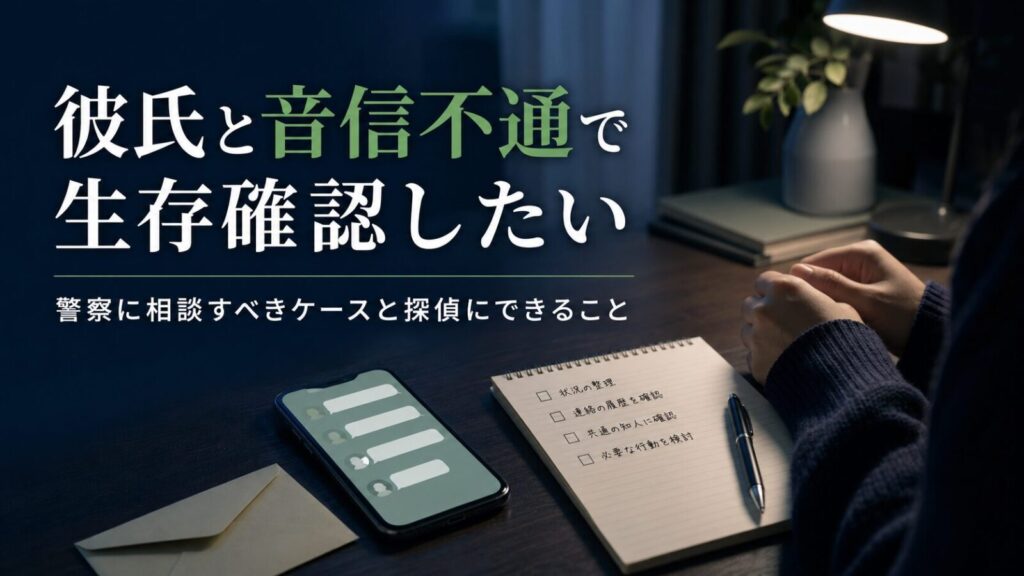 彼氏と音信不通で生存確認したい方向けの記事アイキャッチ