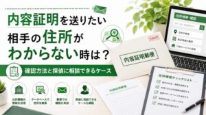 内容証明を送りたい相手の住所がわからない時の確認方法