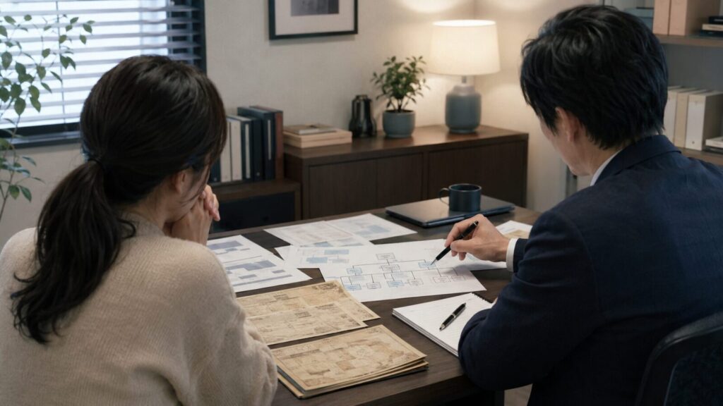 生き別れの兄弟探しについて探偵に相談しているイメージ