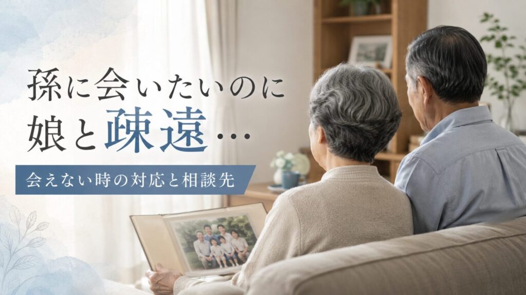 孫に会いたいが娘と疎遠になり悩む祖父母のイメージ