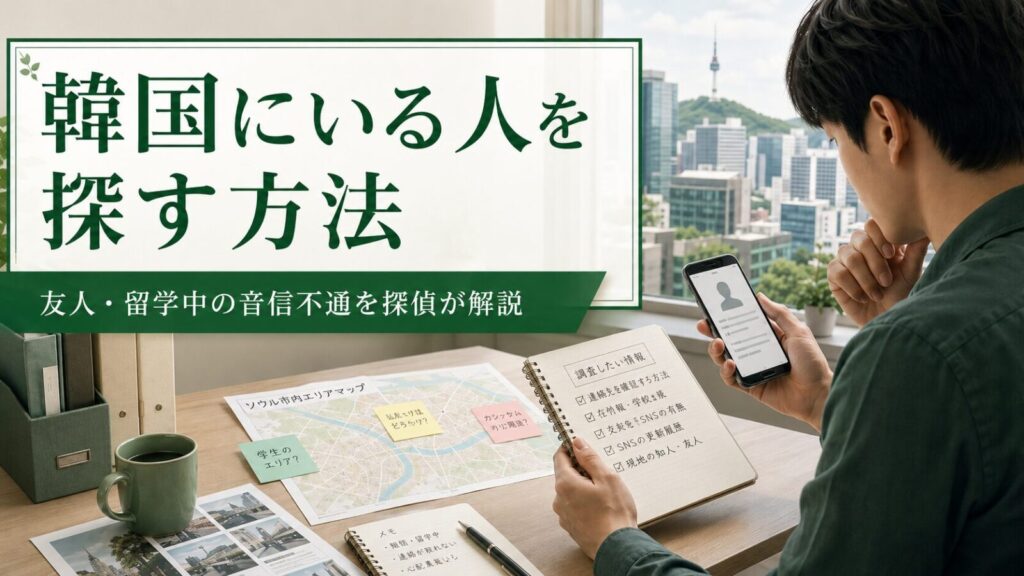 韓国にいる人を探す方法と注意点を解説するアイキャッチ画像